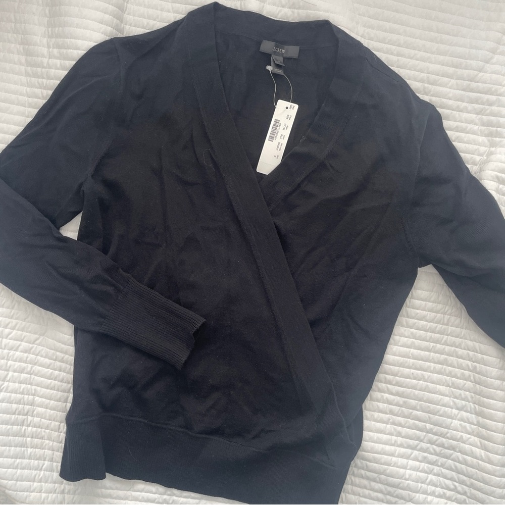 nwt jcrew 100% merino wool wrap sweater